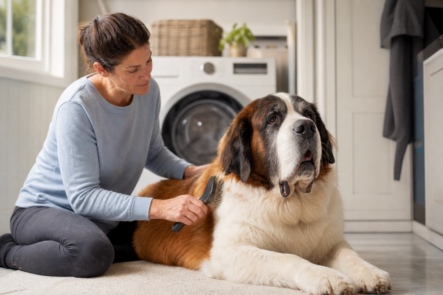 large breed grooming at home