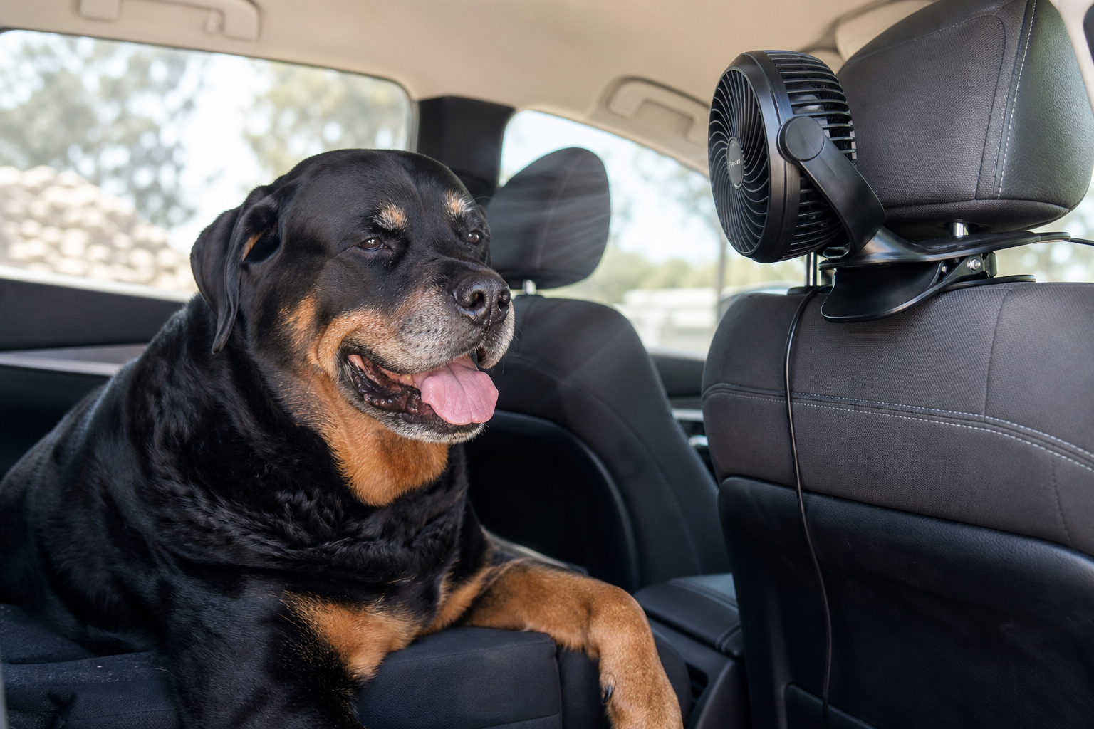 dog car fan