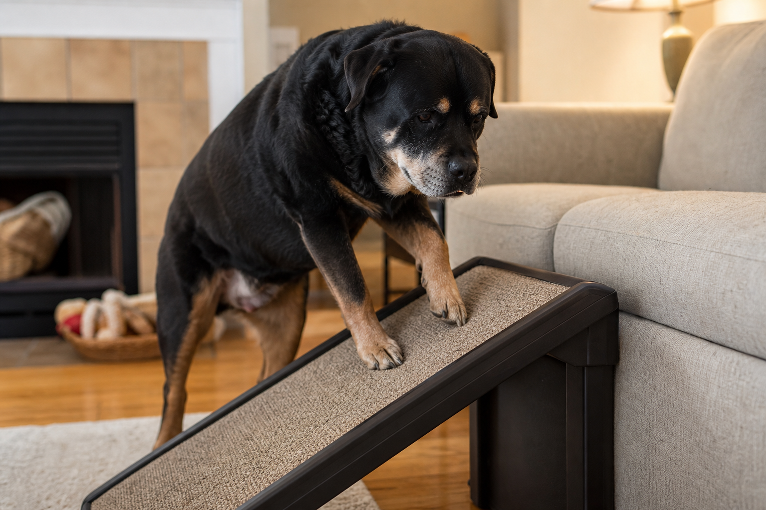 arthritic dog stairs furniture