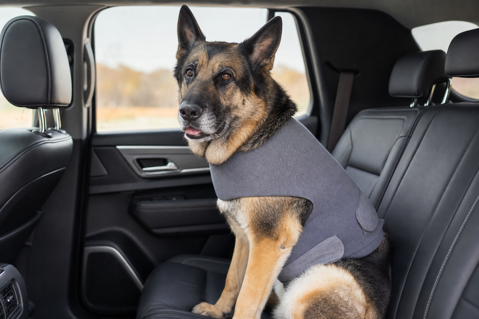 dog anxiety wrap car travel