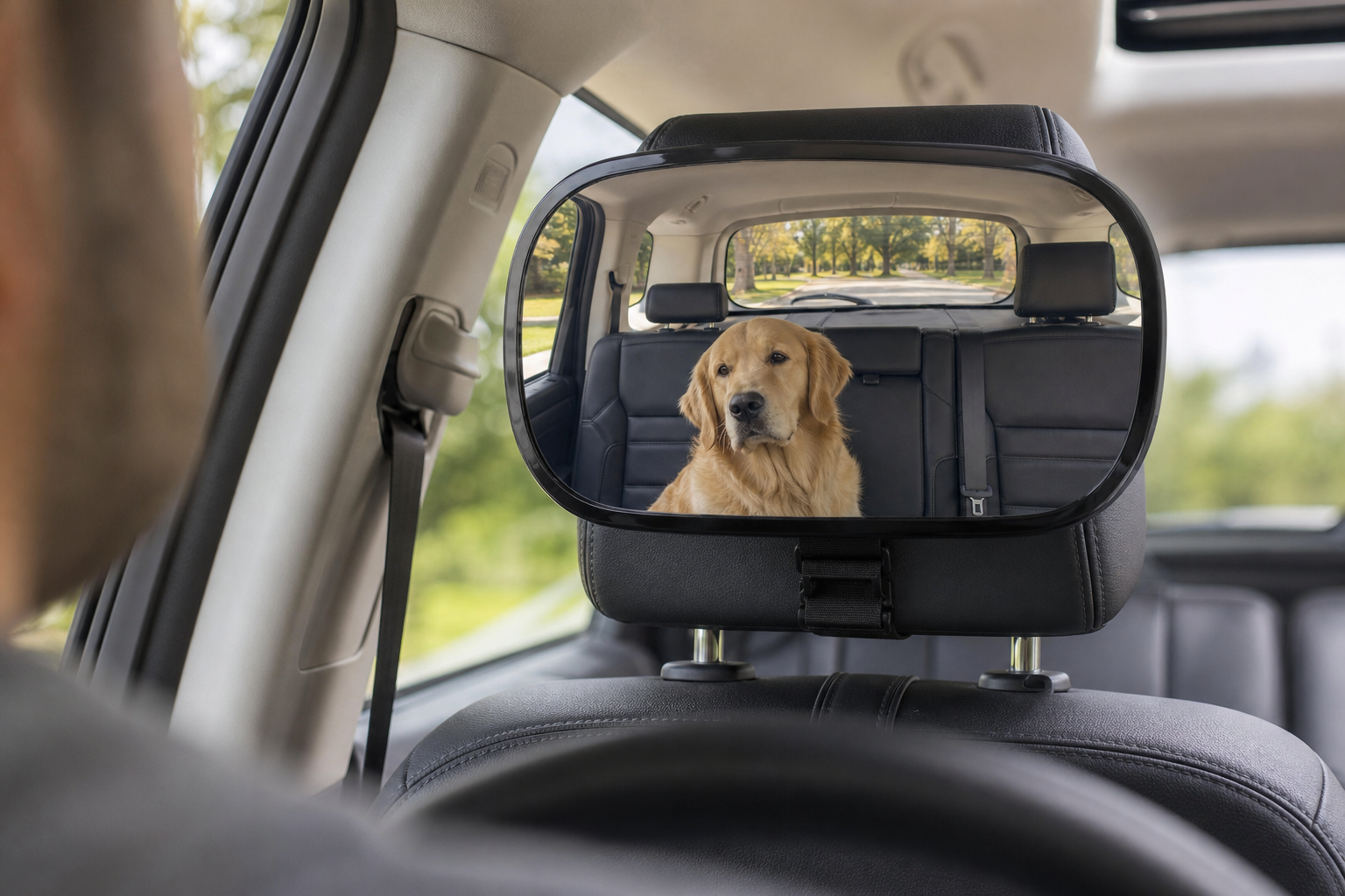 dog car mirror