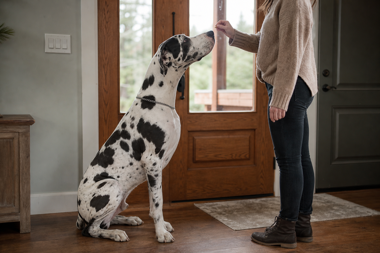stop dog jumping large breed