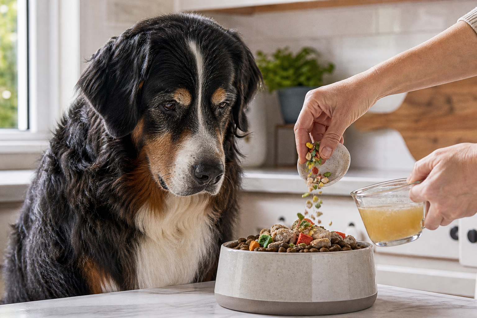 dog food topper senior large breeds